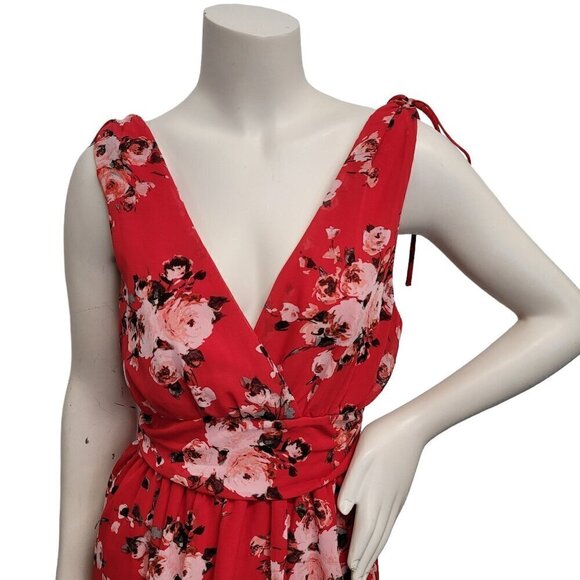 NWT Red Floral Dress Junior's by Speechless - Picture 5 of 9